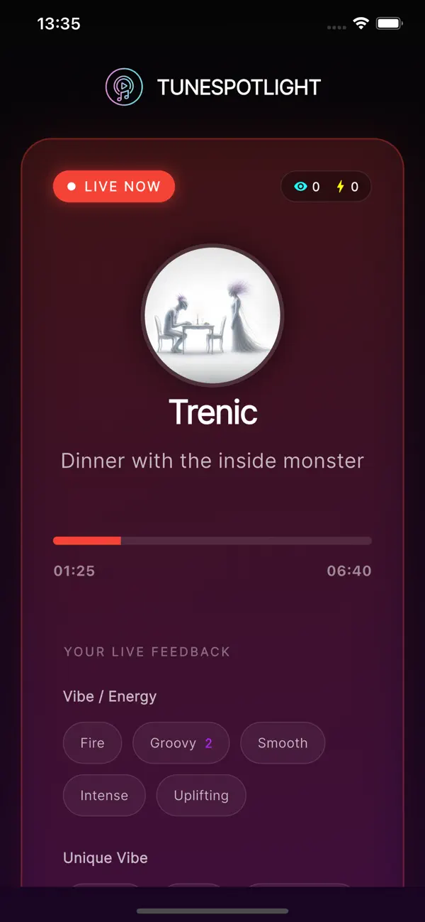 TuneSpotlight Mobile App
